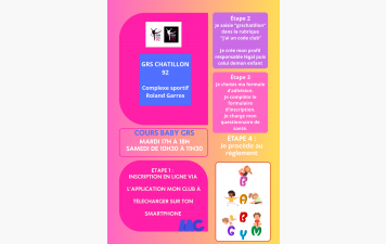 Procédure inscription Cours BABY GRS