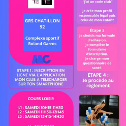 Inscription Saison 2026/2027